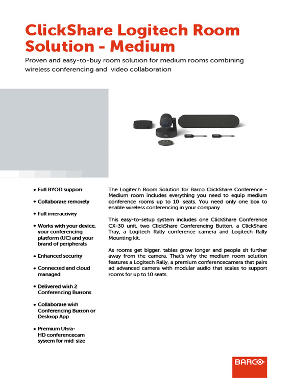 Logitech Clickshare Room Solution Medium Brochure