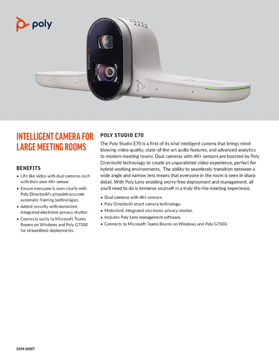 Poly Studio E70 datasheet