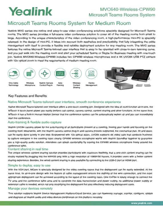 yealink-mvc640-wireless-datasheet