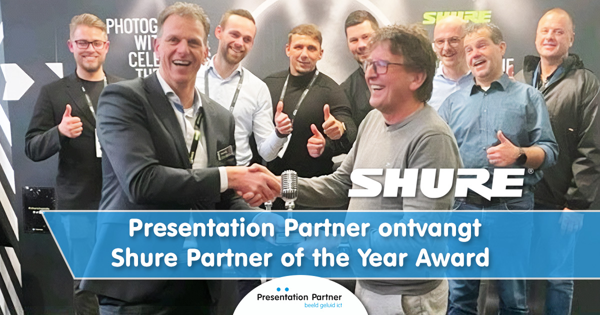 Presentation Partner ontvangt “Shure Partner of the Year Award"