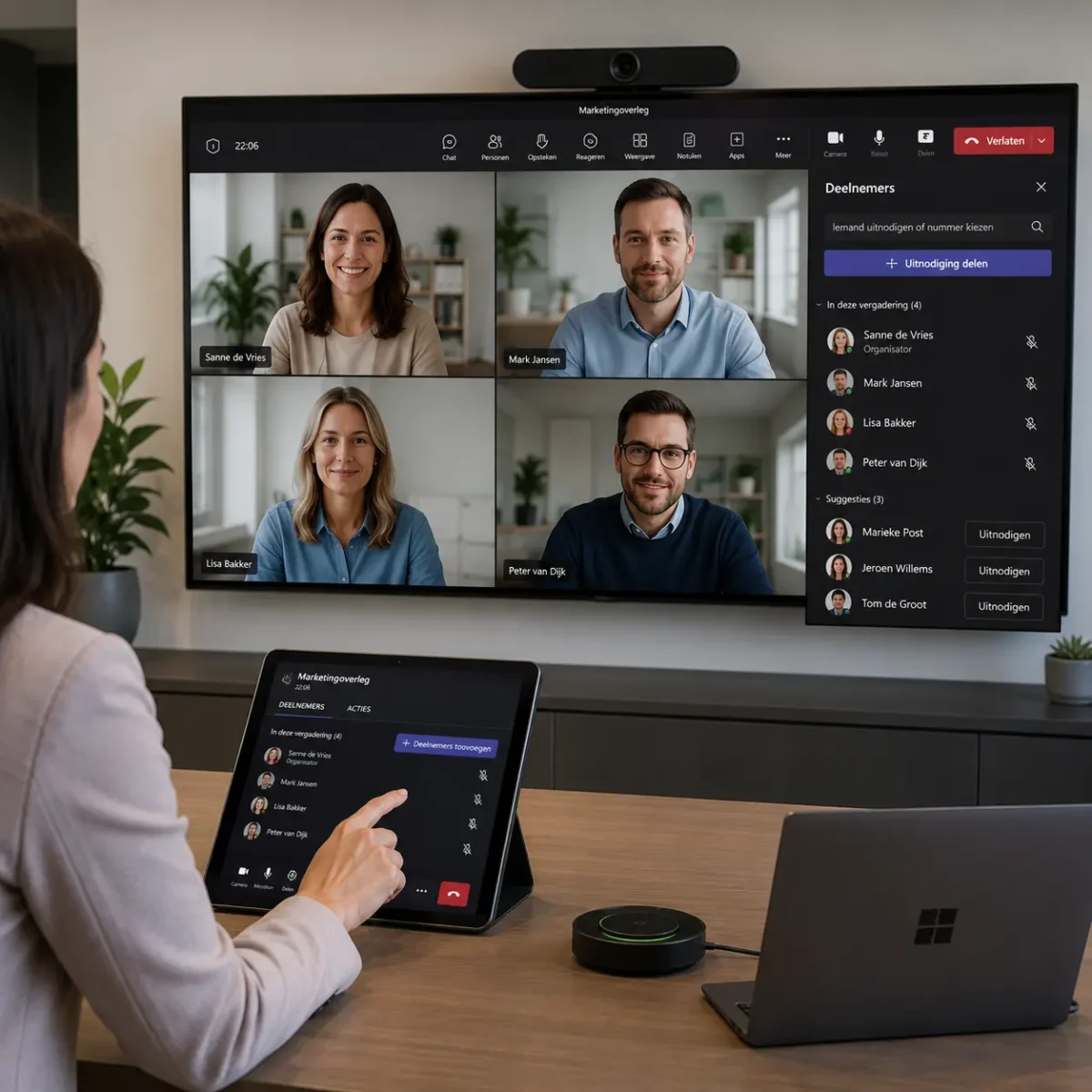 Deelnemers toevoegen tijdens een Microsoft Teams meeting Microsoft Teams meeting met deelnemers toevoegen tijdens videovergadering