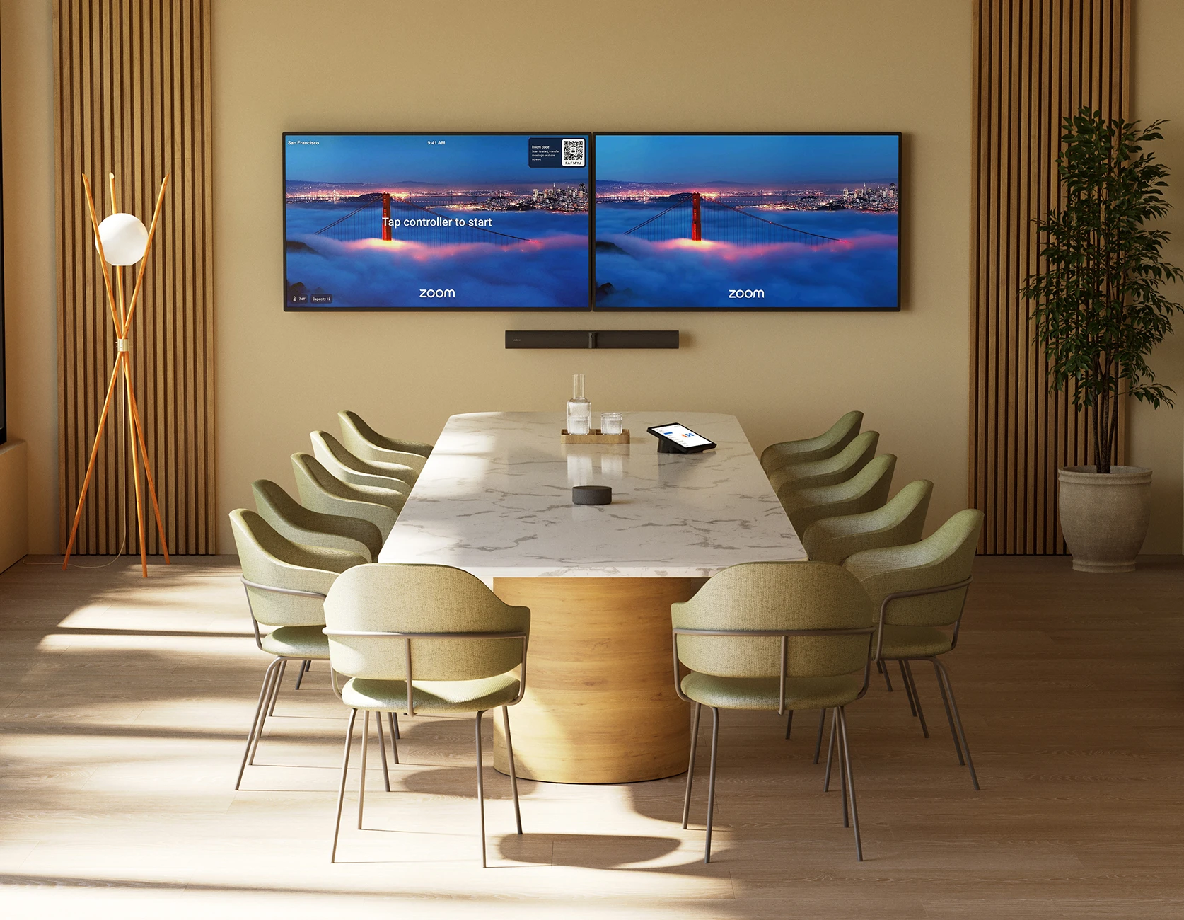 Zoom videoconferencing software Hybride werken in een Zoom Room